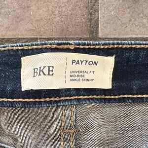 BKE Payton Mid-Rise Ankle Skinny Jeans - Dark Blue